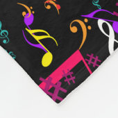 Muster für musikalische Symbole Fleecedecke (Ecke)