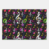 Muster für musikalische Symbole Geschenkpapier Set (Vorderseite)