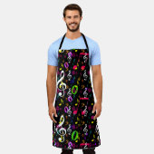 Muster für musikalische Symbole Schürze (Getragen)