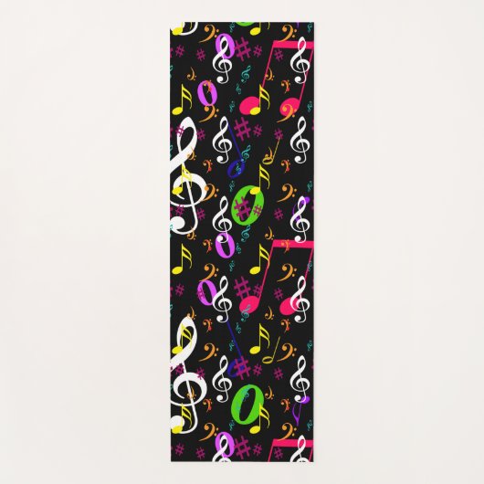 Muster für musikalische Symbole Yogamatte (Vorderseite)