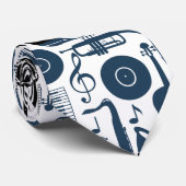 Muster für Musikinstrumente in 2 Tönen Krawatte (Gerollt)
