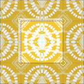 Muster für Mustard und White Flow Geometrie Stoff (Kachel)