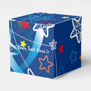 Muster für Muster für blaue Shooting Stars Geschenkschachtel