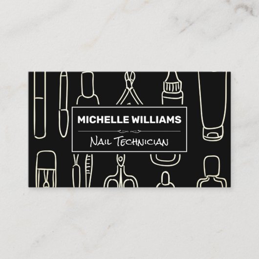 Muster für Nageltechniker Visitenkarte (Vorderseite)