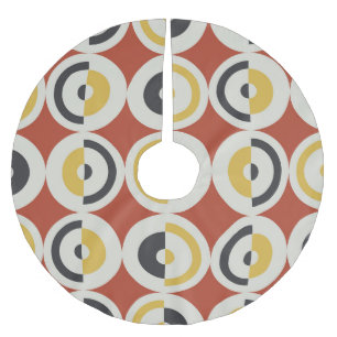 Muster für nahtlose geometrische Farbkreise Polyester Weihnachtsbaumdecke