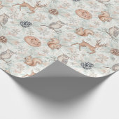 Muster für nahtlose Waldtiere Geschenkpapier (Ecke)