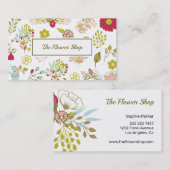 Muster für naive Blume Visitenkarte (Vorne/Hinten)