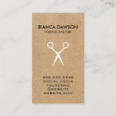 Muster für natürliche, braune Haarstempel Visitenkarte (Rückseite)