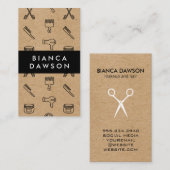 Muster für natürliche, braune Haarstempel Visitenkarte (Vorne/Hinten)
