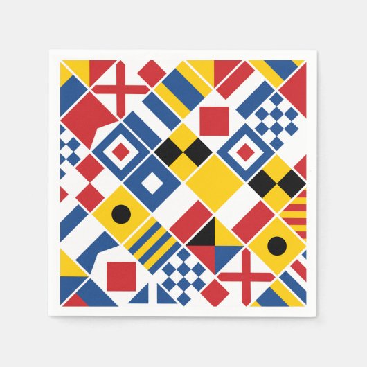 Muster für Nautische Signalflags Serviette (Vorderseite)