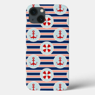Muster für Nautische Streifen und Punkte Case-Mate iPhone Hülle