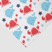 Muster für Nautische Wale und Krebs Seidenpapier (Ausschnitt)