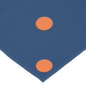Muster für Navy Blue & Orange Polka Dots Kurzer Tischläufer (Ecke)