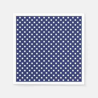 Muster für Navy-Blue-Polka-Punkte Serviette