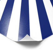 Muster für Navy Blue und White Diagonal Stripes Fotodruck (Ecke)