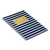 Muster für Navy Strips - Goldname Notizblock (Rechte Seite)