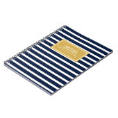 Muster für Navy Strips - Goldname Notizblock (Linke Seite)