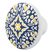 Muster für Navy und Gelbes Mittelmeer Keramikknauf (Rechts)
