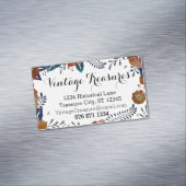 Muster für Navy und Kupfer Magnetische Visitenkarte (Beispiel)