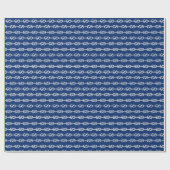Muster für Navy und White Nautical Rope Geschenkpapier (Flach)