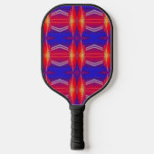 Muster für Neon Layered Abstract Design Pickleball Schläger (Vorderseite)