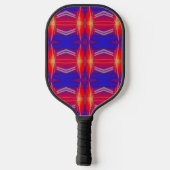 Muster für Neon Layered Abstract Design Pickleball Schläger (Rückseite)