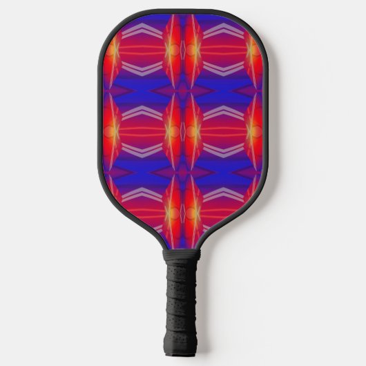 Muster für Neon Layered Abstract Design Pickleball Schläger (Rückseite)