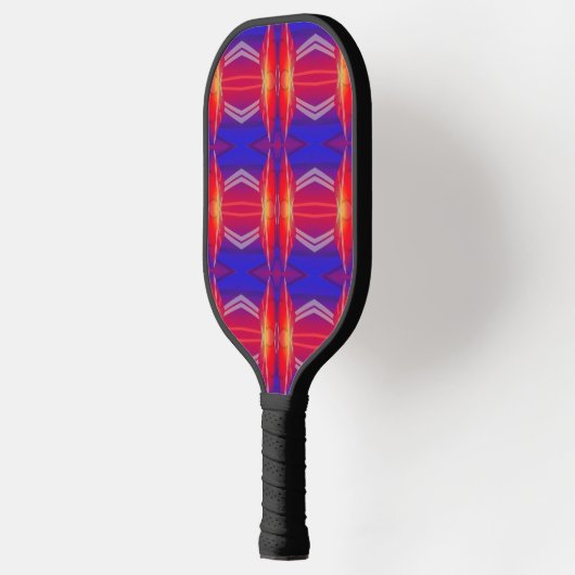 Muster für Neon Layered Abstract Design Pickleball Schläger (Links)