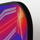 Muster für Neon Layered Abstract Design Pickleball Schläger (Linke Seite)