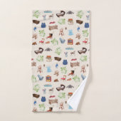 Muster für neutrales Vintages Baby-Kinderzimmer Badhandtuch Set (Handtuch)