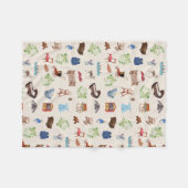 Muster für neutrales Vintages Baby-Kinderzimmer Fleecedecke (Vorderseite (Horizontal))