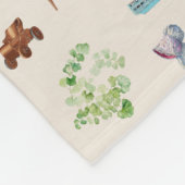 Muster für neutrales Vintages Baby-Kinderzimmer Fleecedecke (Ecke)