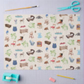 Muster für neutrales Vintages Baby-Kinderzimmer Seidenpapier (Basteln)