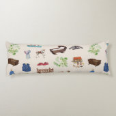 Muster für neutrales Vintages Baby-Kinderzimmer Seitenschläferkissen (Rückseite)