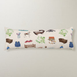 Muster für neutrales Vintages Baby-Kinderzimmer Seitenschläferkissen