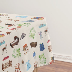 Muster für neutrales Vintages Baby-Kinderzimmer Tischdecke
