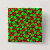 Muster für niedliche Abstrakte Blume Button (Vorderseite)