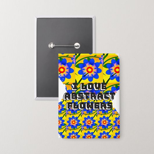 Muster für niedliche Abstrakte Blume Button (Vorderseite/Rückseite)