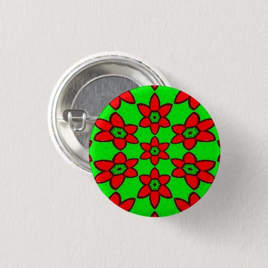Muster für niedliche Abstrakte Blume Button (Vorne & Hinten)