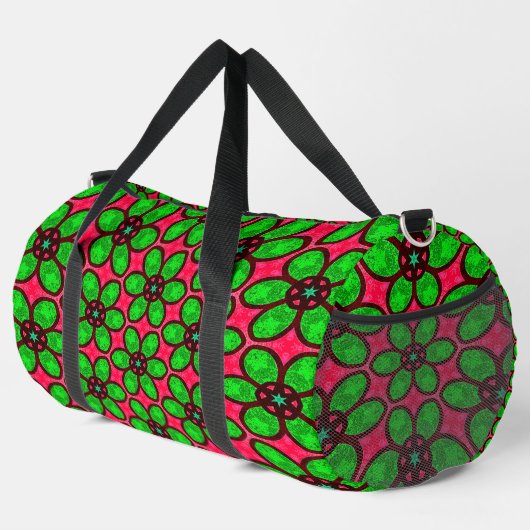 Muster für niedliche Abstrakte Blume Duffle Bag (Rechte Ecke)