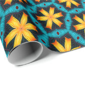 Muster für niedliche Abstrakte Blume Geschenkpapier (Rolleneckpunkt)