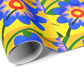 Muster für niedliche Abstrakte Blume Geschenkpapier (Rolleneckpunkt)