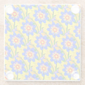 Muster für niedliche Abstrakte Blume Glasuntersetzer (Rückseite)