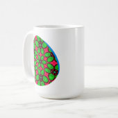 Muster für niedliche Abstrakte Blume Kaffeetasse (Vorderseite Links)