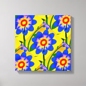 Muster für niedliche Abstrakte Blume Leinwanddruck (Vorderseite)