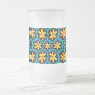 Muster für niedliche Abstrakte Blume Mattglas Bierglas