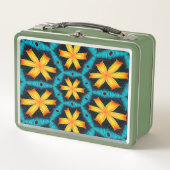 Muster für niedliche Abstrakte Blume Metall Brotdose (Vorderseite)