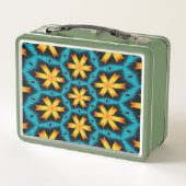 Muster für niedliche Abstrakte Blume Metall Brotdose (Rückseite)