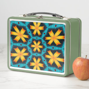 Muster für niedliche Abstrakte Blume Metall Brotdose