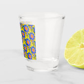 Muster für niedliche Abstrakte Blume Schnapsglas (Rechts)